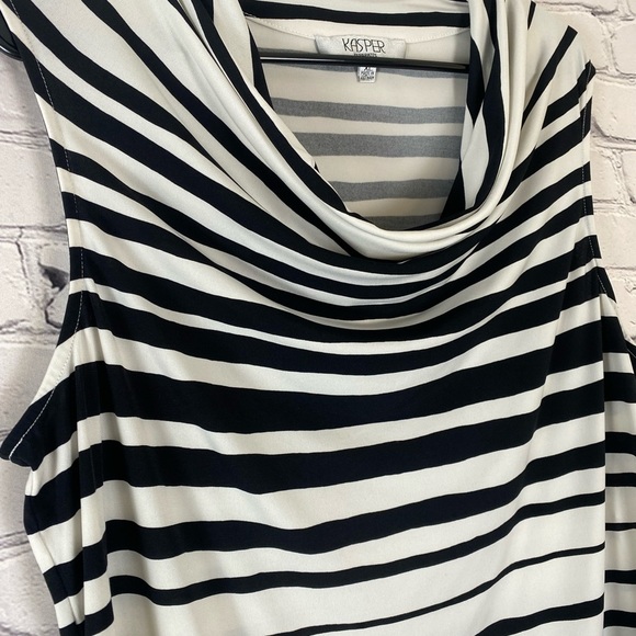 Kasper Striped Cowl Neck Blouse size XL - Picture 2 of 7